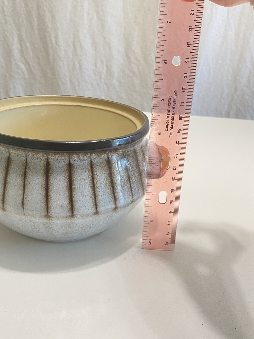 Vintage Denby Stoneware Ribbed Handled Bowl with No Lid - Picture 7 of 8